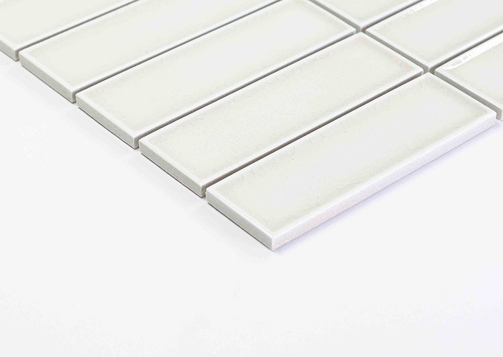 Vida Ivory Gloss Kit Kat Mosaic Tile