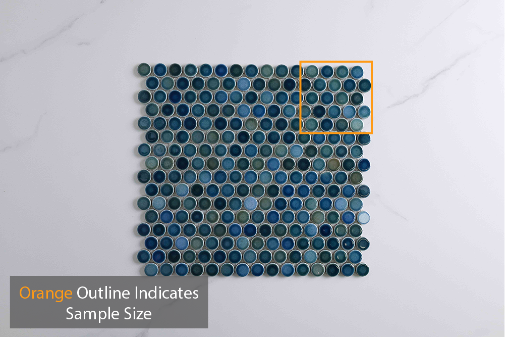 Bindi Aqua Gloss Penny Round Mosaic Tile