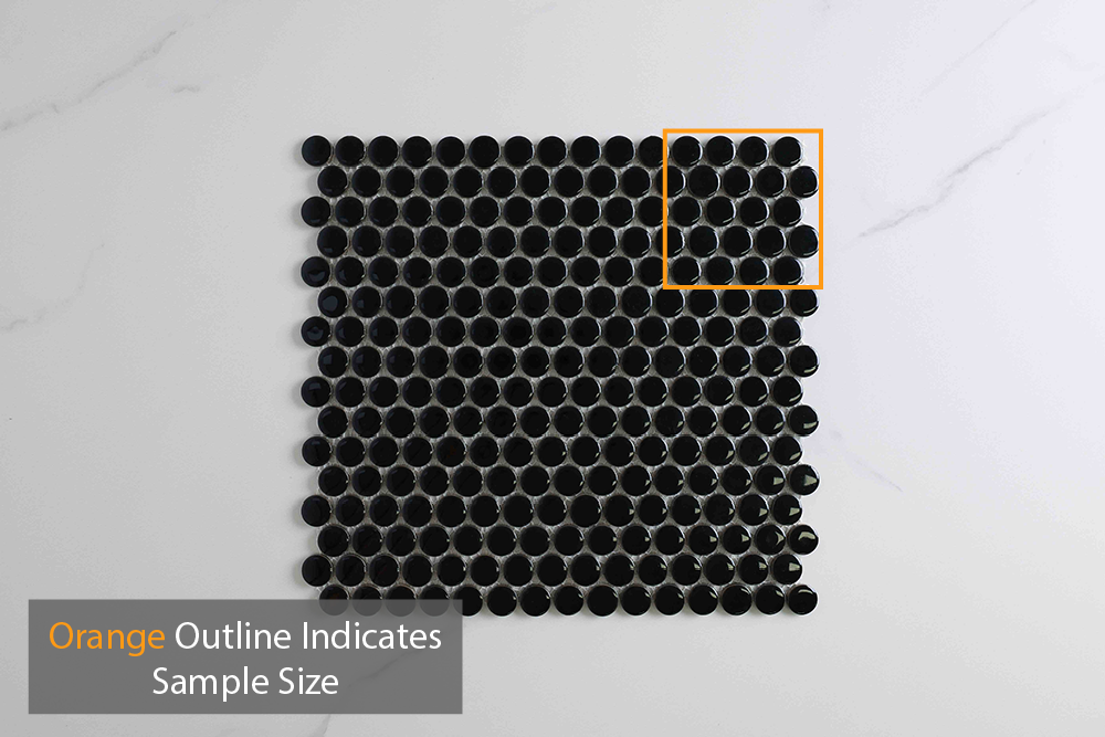 Bindi Black Matt Penny Round Mosaic Tile