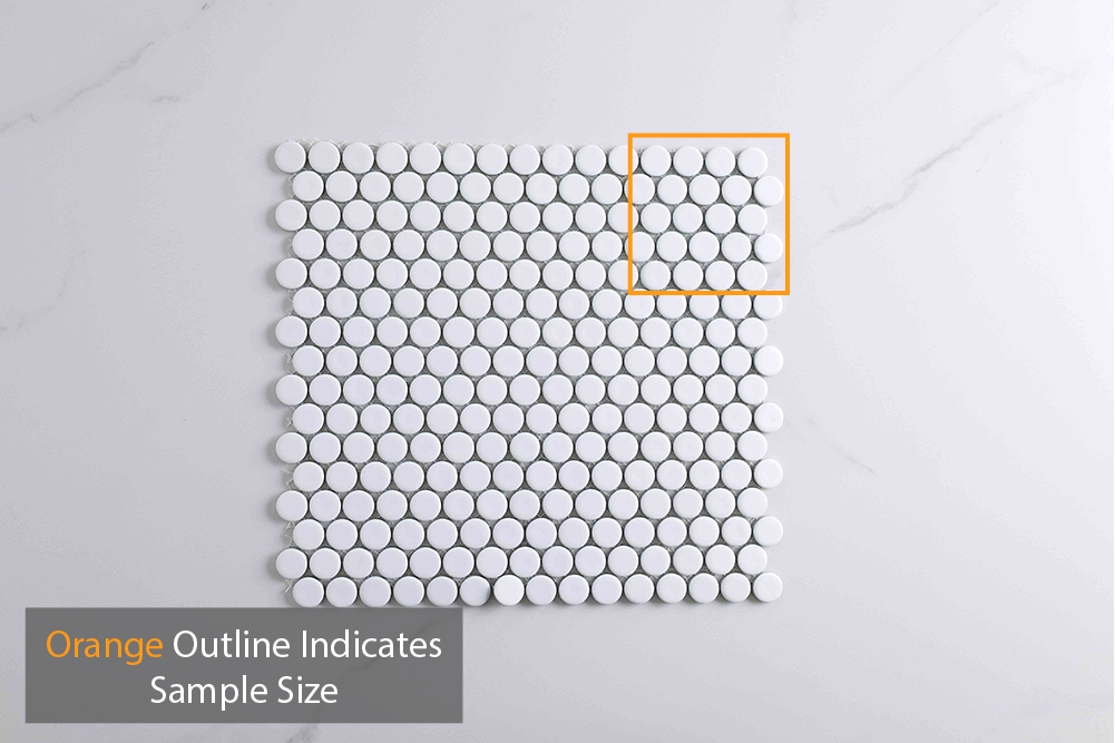 Bindi White Matt Penny Round Mosaic Tile