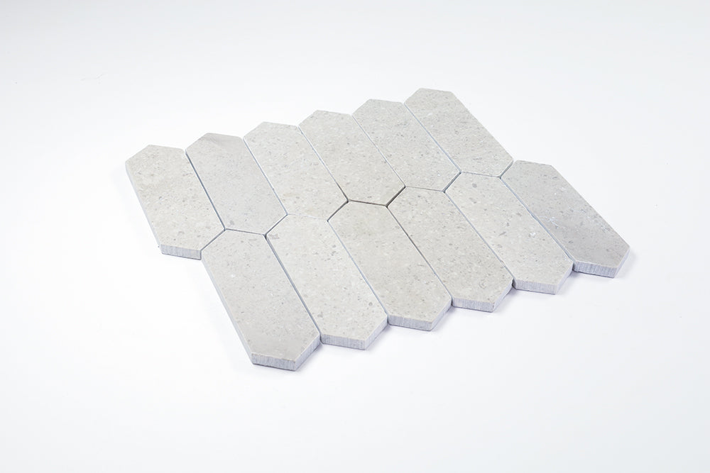 Deca Light Grey Honed Long Hexagon Tile