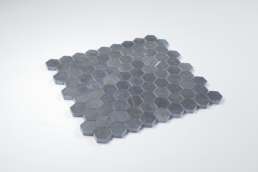Deca Dark Grey Honed Hexagon Tile