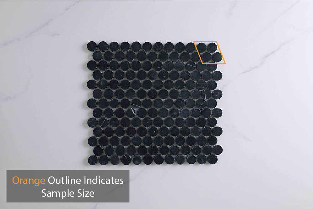 Infinity Nero Black Penny Round Mosaic