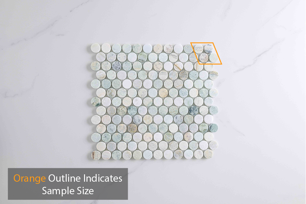 Infinity Green Penny Round Mosaic