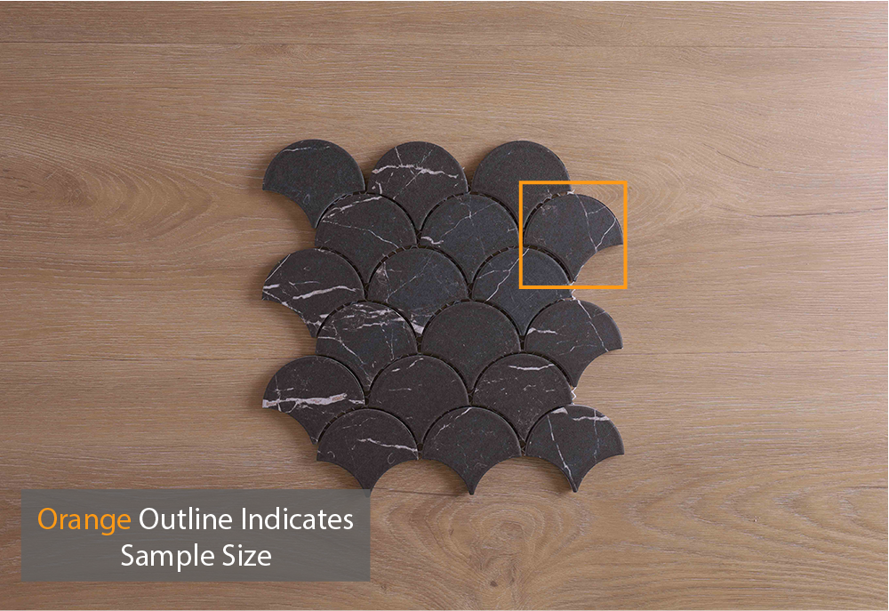 Orchard Marquina Black Matt Fishscale Tile