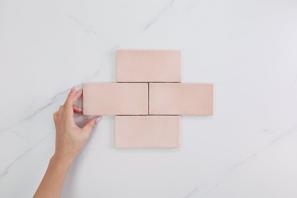 Palm Springs Pink Gloss Subway Tile