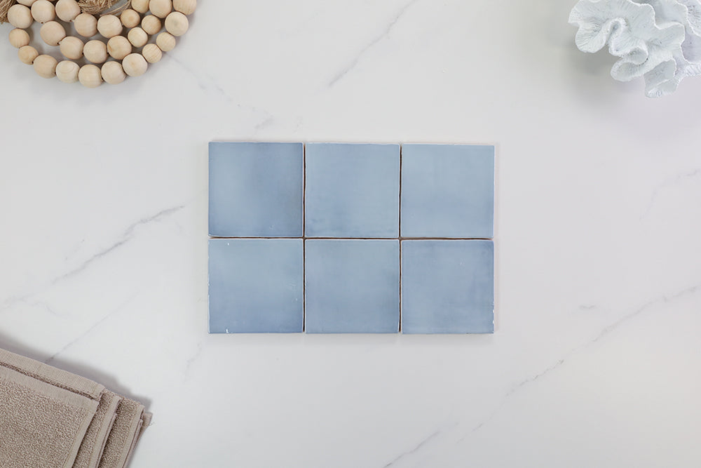 Palm Springs Blue Gloss Small Square Tile