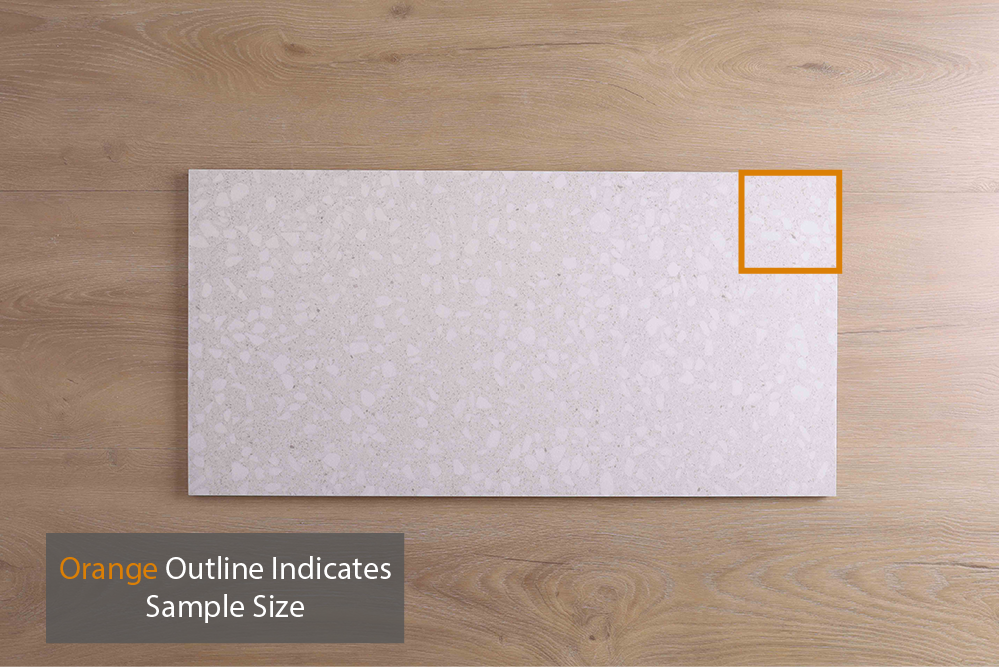 Signia Misty White Terrazzo Look Tile