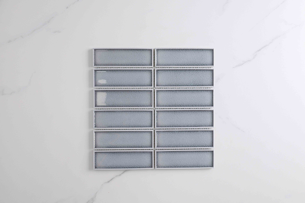 Vida Grey Gloss Kit Kat Mosaic Tile