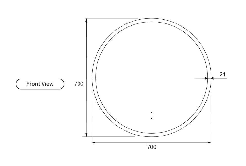Aulic Windsor LED Mirror with Touch-Free Sensor 700mm