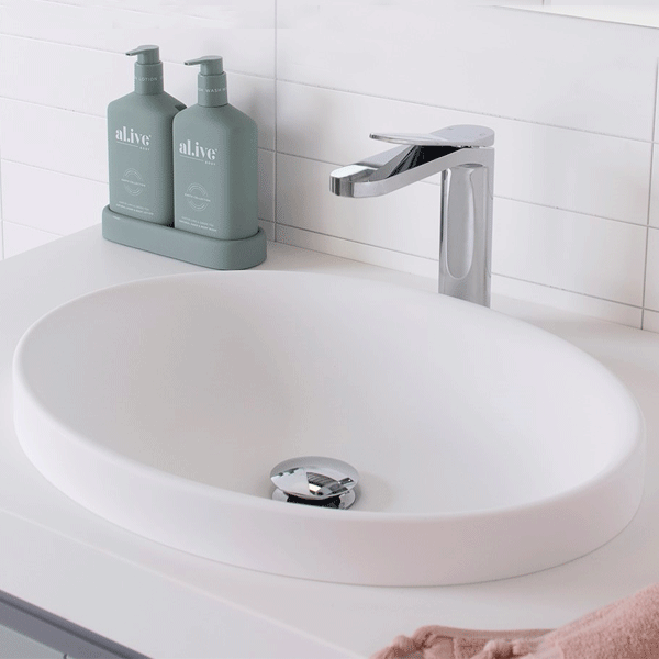 ADP Dignity Semi-Inset Basin - Matte White - Wellsons