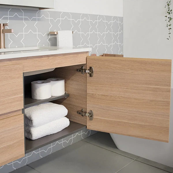 ADP Glacier Door and Drawer Twin Vanity with Solid Surface Top - Pro