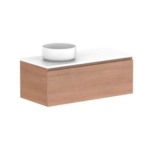 ADP Glacier All Drawer Slim Vanity With Solid Surface Top - Lite