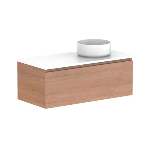 ADP Glacier All Drawer Slim Vanity With Solid Surface Top - Lite