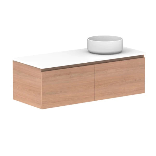 ADP Glacier All Drawer Slim Vanity With Solid Surface Top - Lite