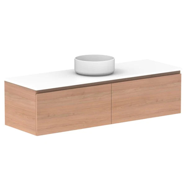 ADP Glacier All Drawer Slim Vanity With Solid Surface Top - Lite