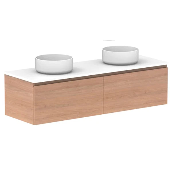 ADP Glacier All Drawer Slim Vanity With Solid Surface Top - Lite