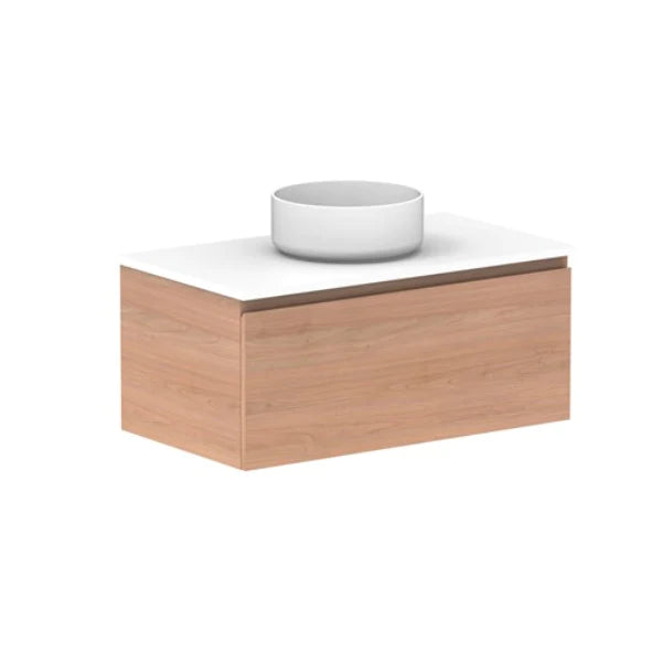 ADP Glacier All Drawer Slim Vanity With Solid Surface Top - Lite