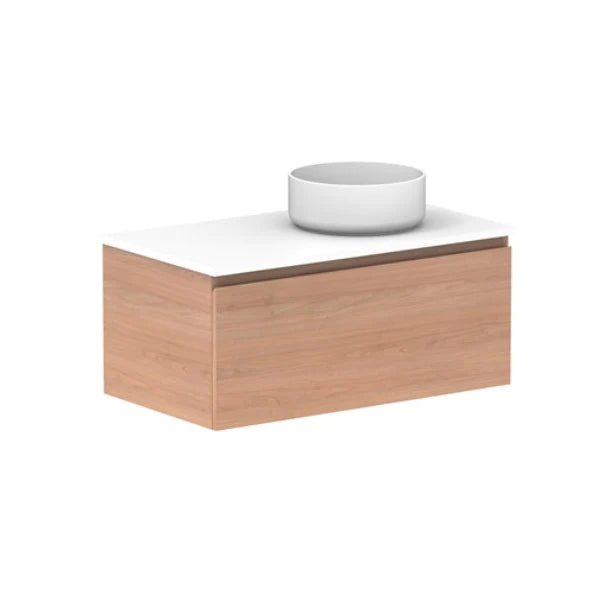 ADP Glacier All Drawer Slim Vanity With Solid Surface Top - Lite