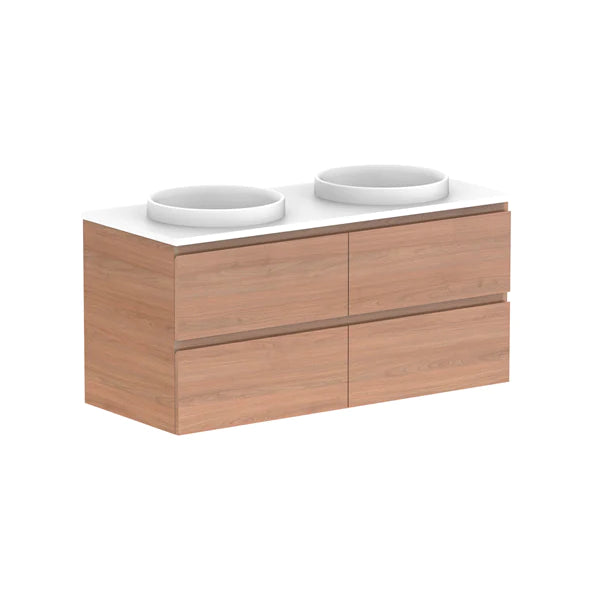 ADP Glacier All Drawer Twin Vanity With Solid Surface Top - Pro