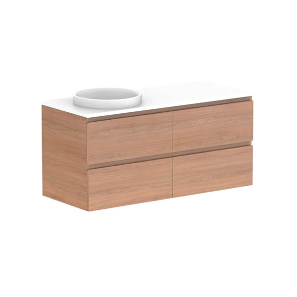 ADP Glacier All Drawer Twin Vanity With Solid Surface Top - Lite