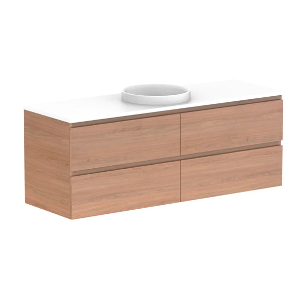 ADP Glacier All Drawer Twin Vanity With Solid Surface Top - Pro