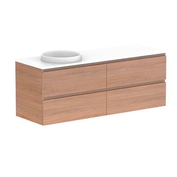 ADP Glacier All Drawer Twin Vanity With Solid Surface Top - Pro