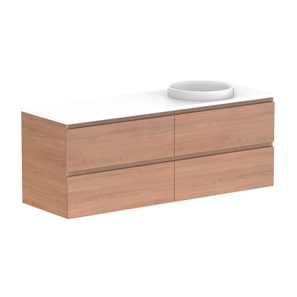 ADP Glacier All Drawer Twin Vanity With Solid Surface Top - Lite