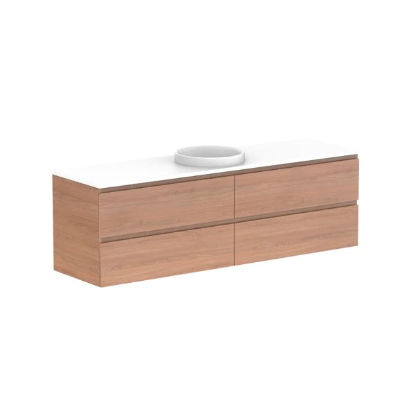 ADP Glacier All Drawer Twin Vanity With Solid Surface Top - Pro