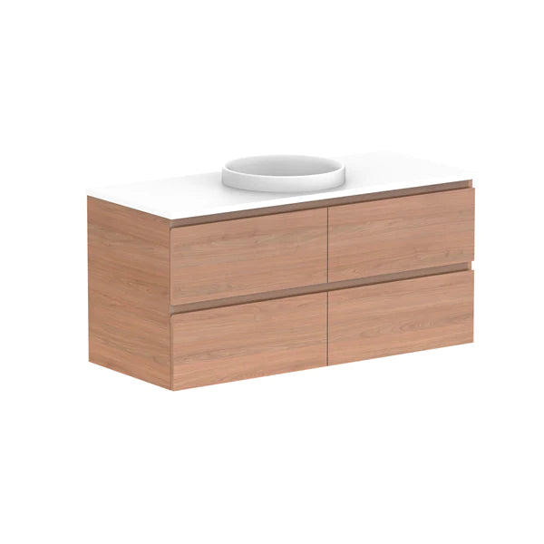 ADP Glacier All Drawer Twin Vanity With Solid Surface Top - Pro