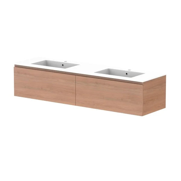 ADP Glacier All Drawer Slim Vanity With Cast Marble Top - Lite
