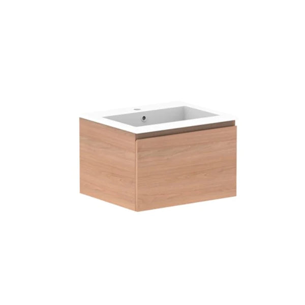 ADP Glacier All Drawer Slim Vanity With Cast Marble Top - Lite