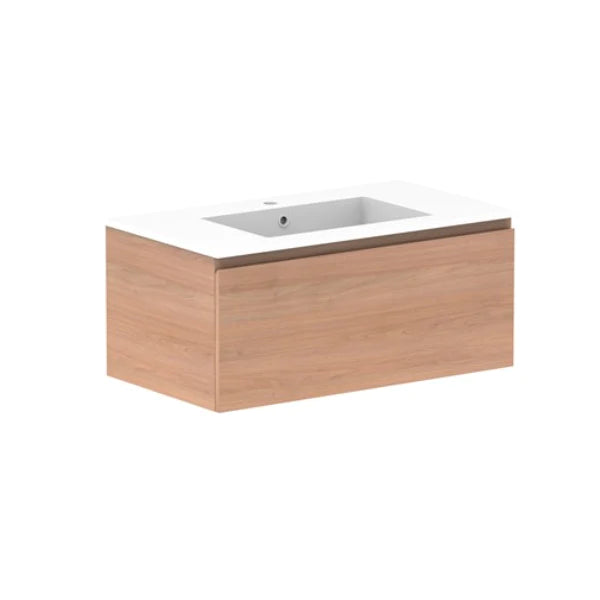 ADP Glacier All Drawer Slim Vanity With Cast Marble Top - Lite