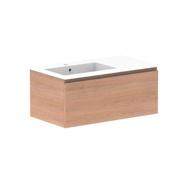 ADP Glacier All Drawer Slim Vanity With Cast Marble Top - Lite