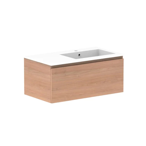 ADP Glacier All Drawer Slim Vanity With Cast Marble Top - Lite