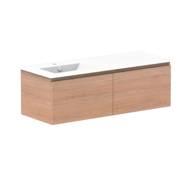 ADP Glacier All Drawer Slim Vanity with Ceramic Top - Lite