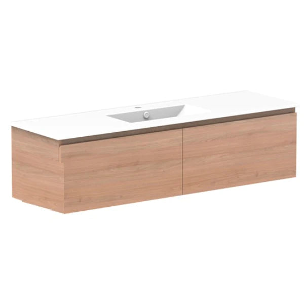 ADP Glacier All Drawer Slim Vanity with Ceramic Top - Lite