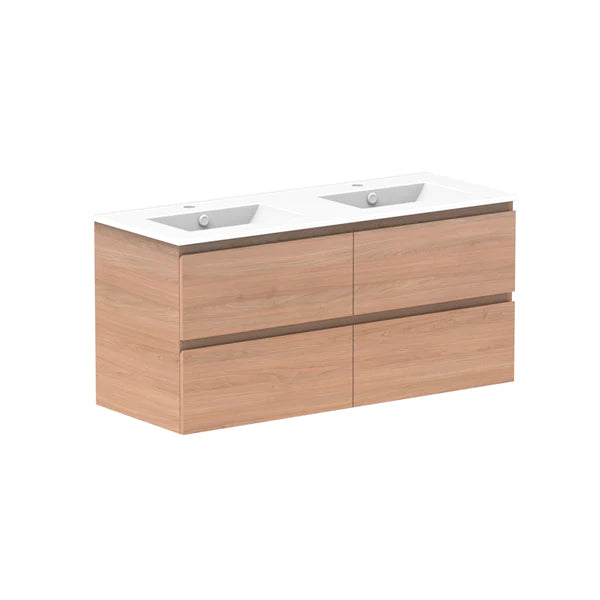 ADP Glacier All Drawer Twin Vanity With Ceramic Top - Pro