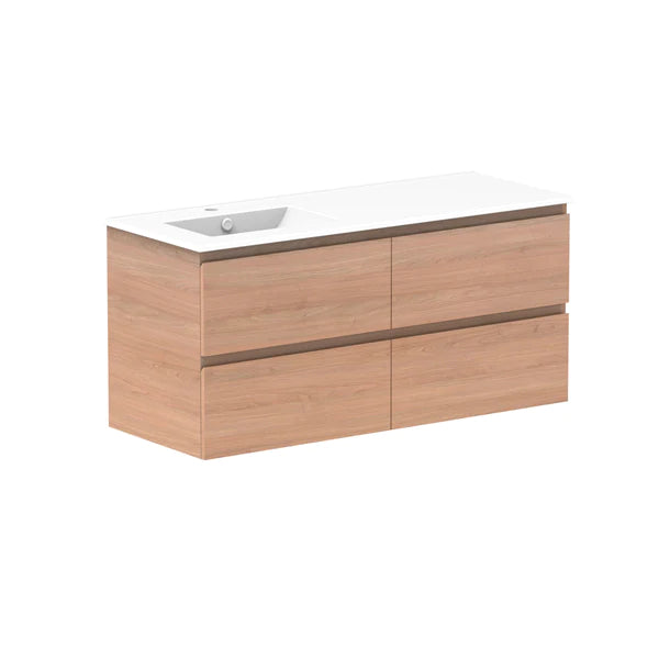 ADP Glacier All Drawer Twin Vanity With Ceramic Top - Pro