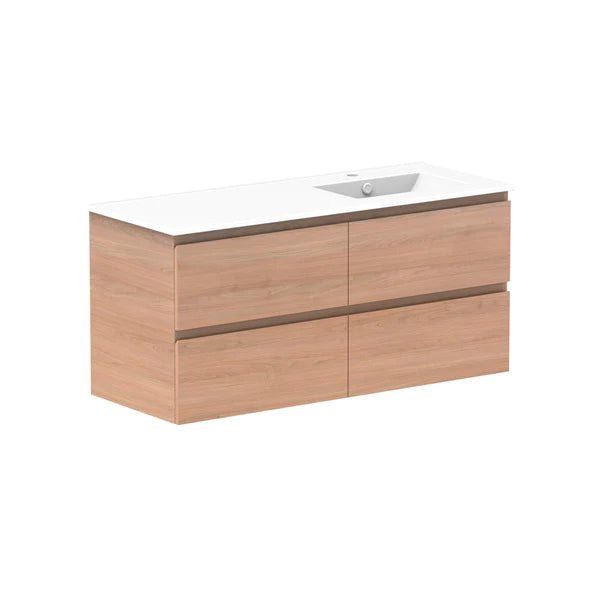 ADP Glacier All Drawer Twin Vanity With Ceramic Top - Pro