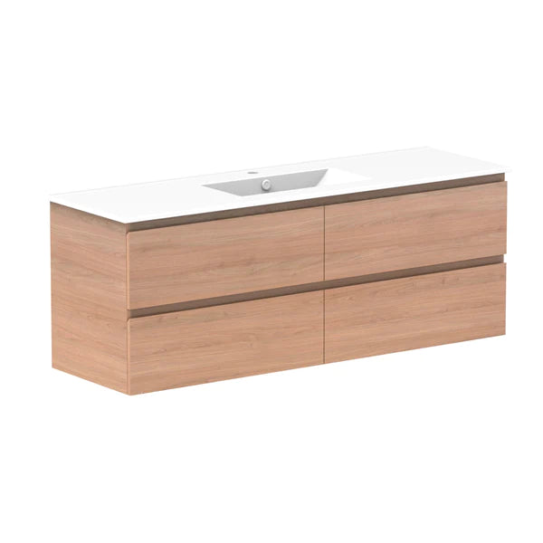 ADP Glacier All Drawer Twin Vanity With Ceramic Top - Pro