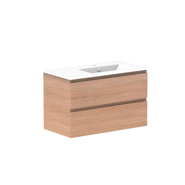 ADP Glacier All Drawer Twin Vanity With Ceramic Top - Pro