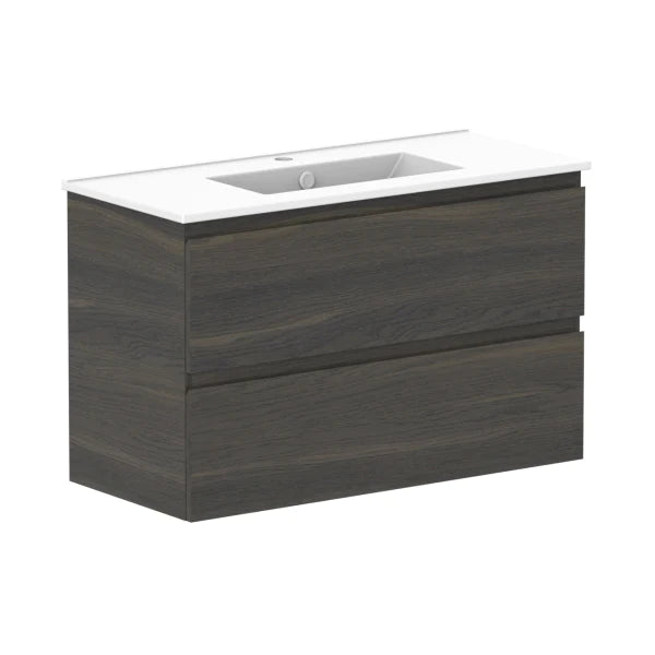 ADP Glacier Ensuite All Drawer Twin Vanity With Ceramic Top - Lite