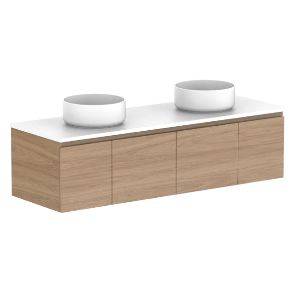 ADP Glacier Door and Drawer Slim Vanity with Solid Surface Top - Lite