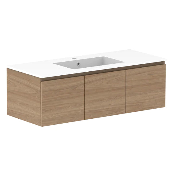 ADP Glacier Door and Drawer Slim Vanity With Cast Marble Top - Lite