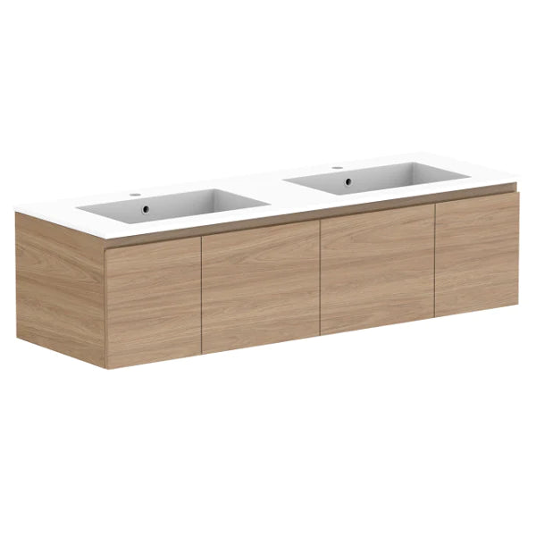 ADP Glacier Door and Drawer Slim Vanity With Cast Marble Top - Lite