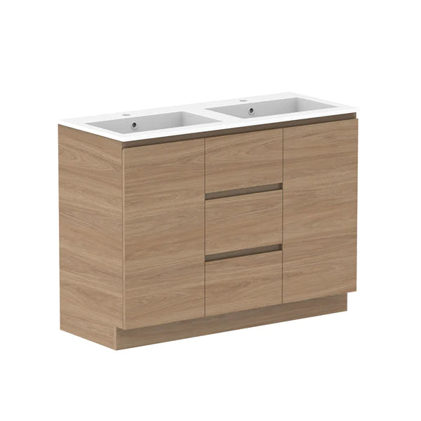 ADP Glacier Door and Drawer Trio Vanity with Cast Marble Top - Pro