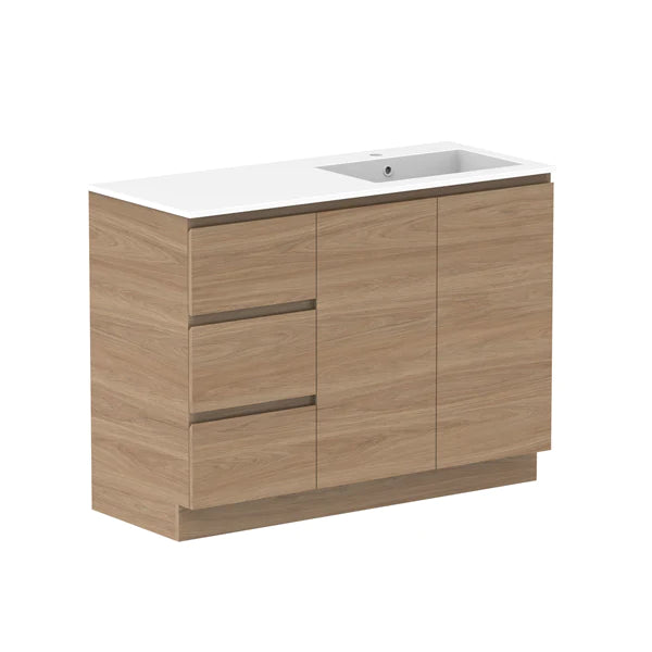 ADP Glacier Door and Drawer Trio Vanity with Cast Marble Top - Pro