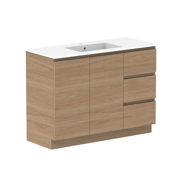 ADP Glacier Door and Drawer Trio Vanity with Cast Marble Top - Pro