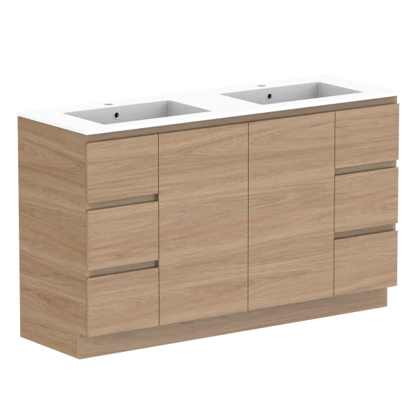 ADP Glacier Door and Drawer Trio Vanity with Cast Marble Top - Pro